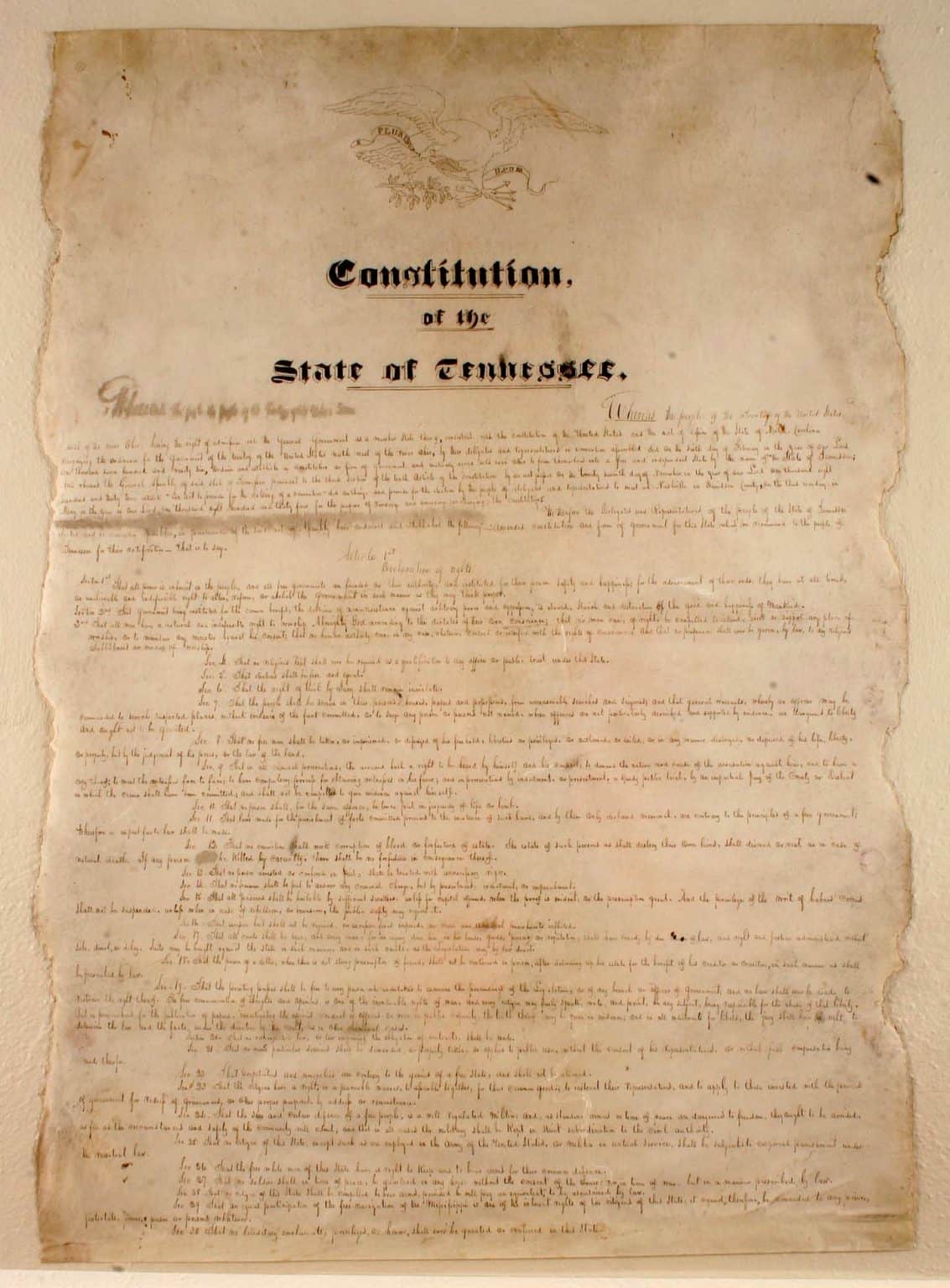 Tennessee Constitution Of 1835 - Word Foundations